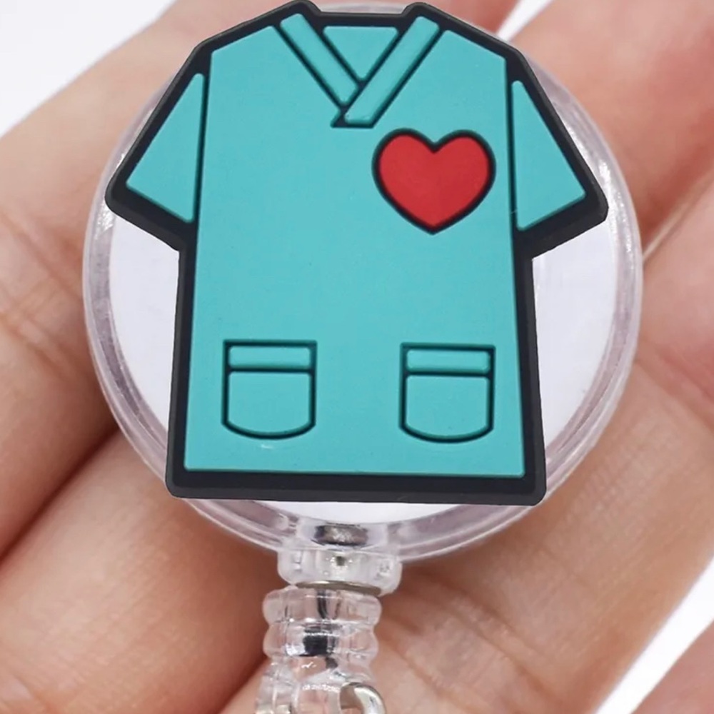 Retractable Reel Badge ID Clips with Snap Button Closure - Picture 2 of 12
